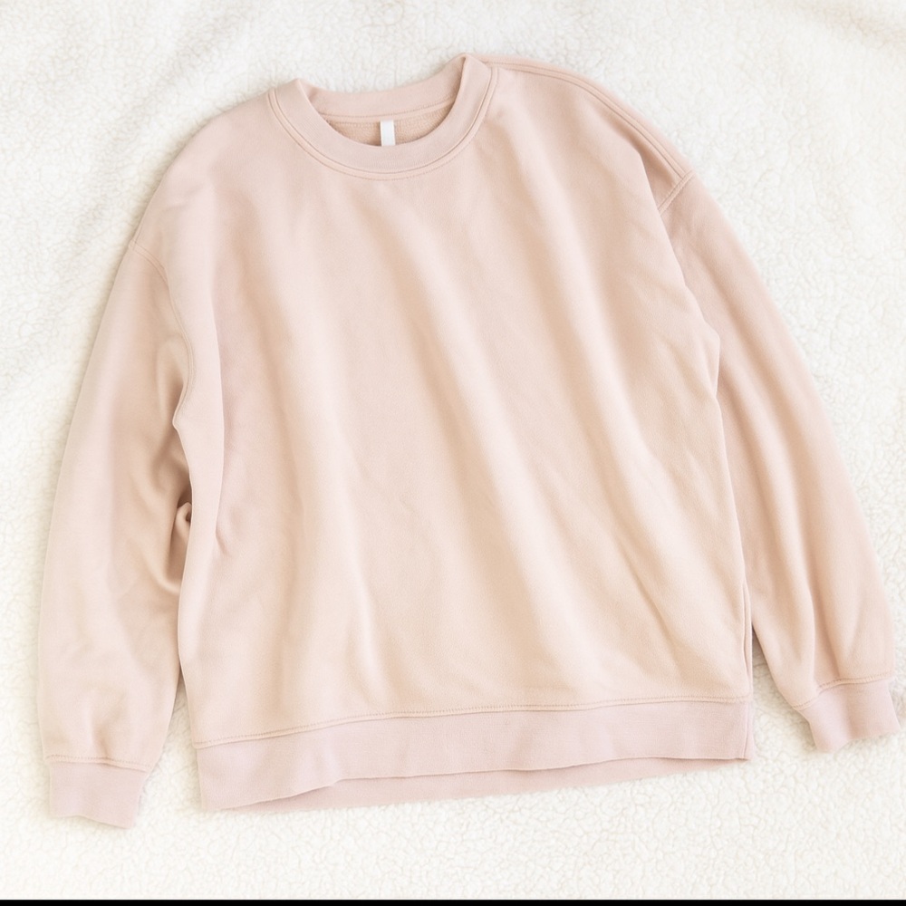 Lululemon Soft Pink Crewneck Sweatshirt Size 8 Athleisure Pullover